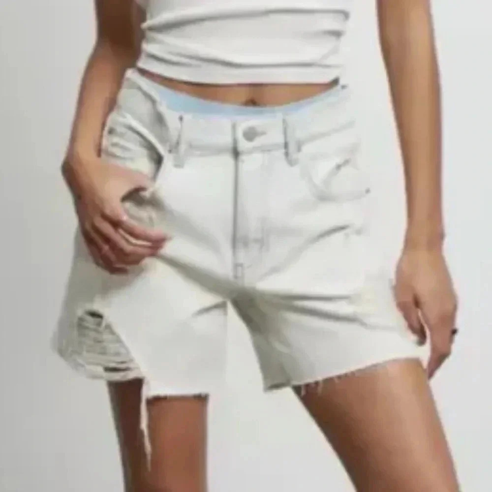 Uo Bdg Dropped Waist Destroyed Shorts